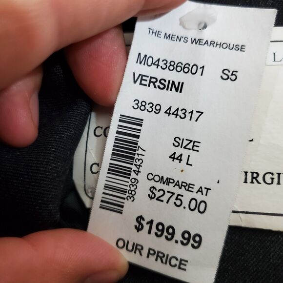 Bendetti Charcoal Blazer Size 44L 100% Virgin Wool NWT - Picture 10 of 11